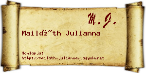 Mailáth Julianna névjegykártya